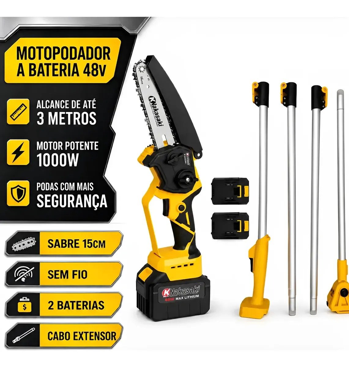 Motopodador De Galhos A Bateria 1000w 2546 254