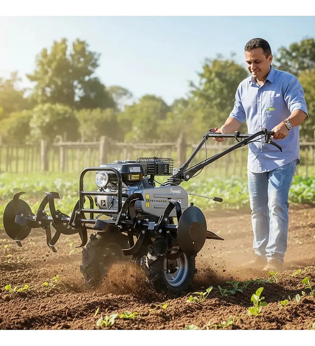 Microtrator Motocultivador Gasolina Para Virar Terra 7hp Mc1 222